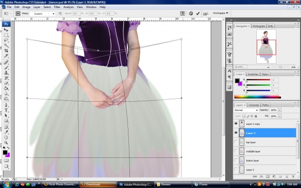 Creation of A dancers dreamland: Step 5